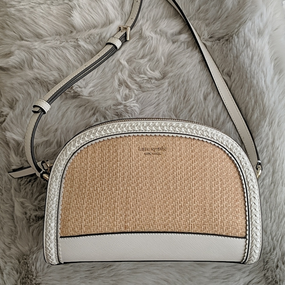 Kate Spade Reiley Straw Dome Crossbody